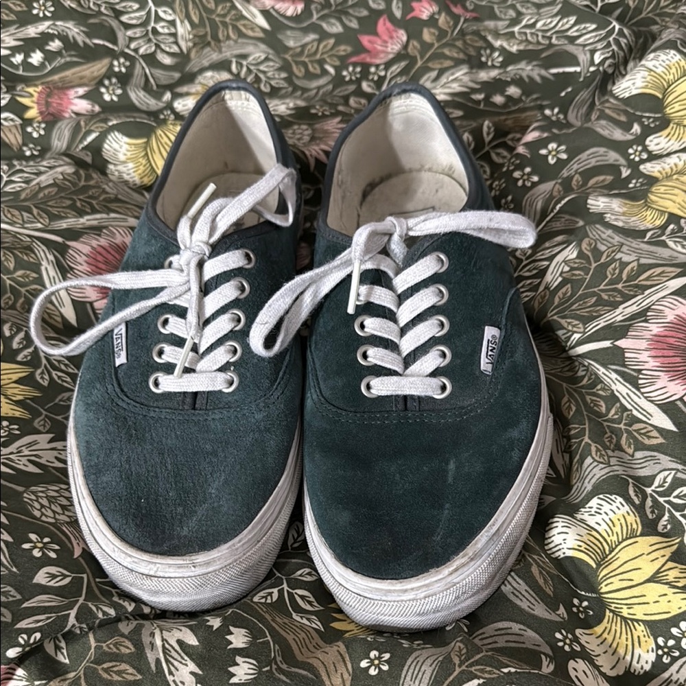 Vans Men's Dark Green Canvas Sneakers